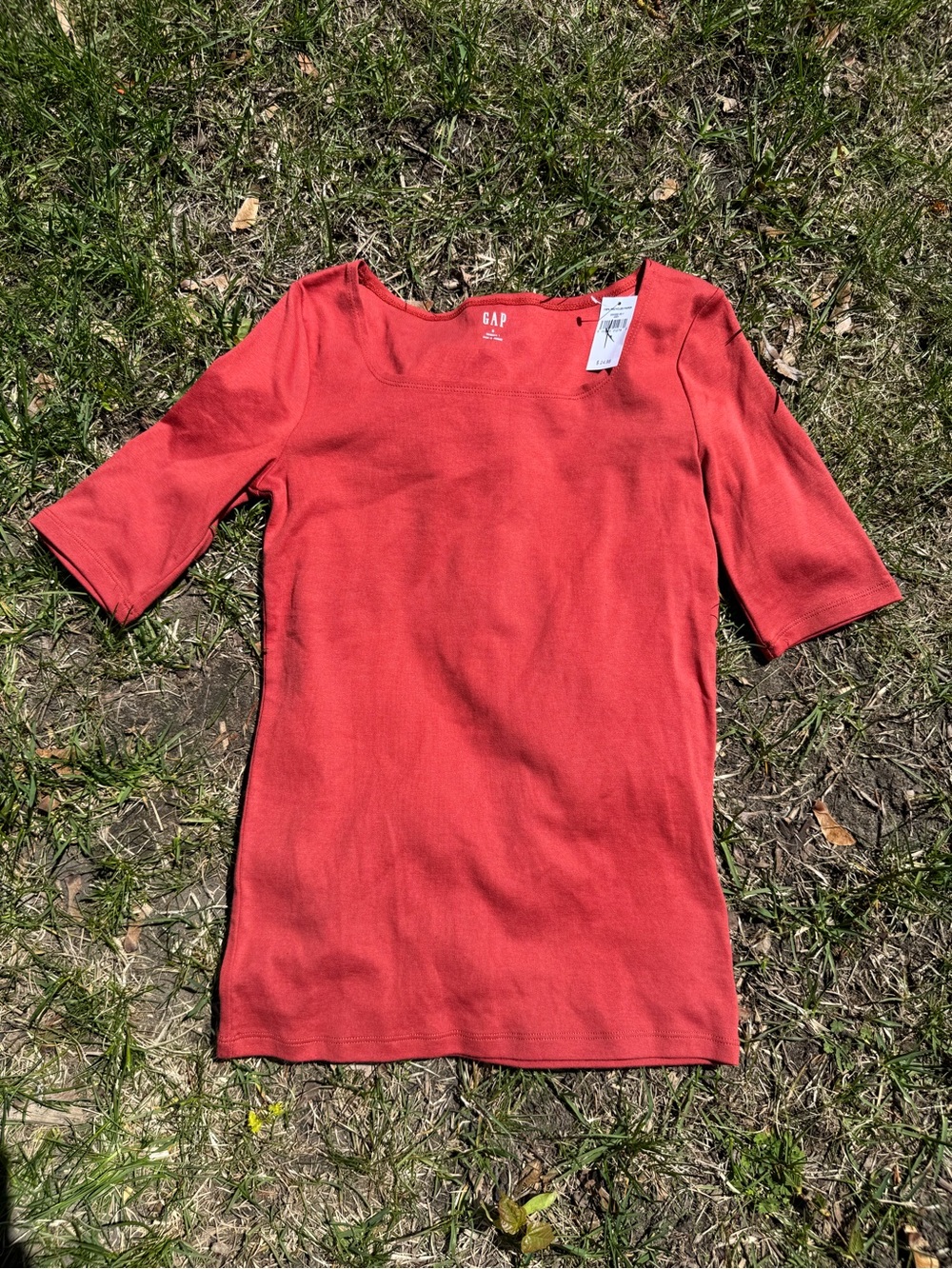 GAP Women's Modern T Crewneck Top — Coral